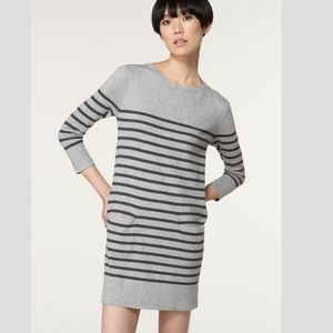 Rag & Bone Knit Pocket Dress Grey Stripe Size S